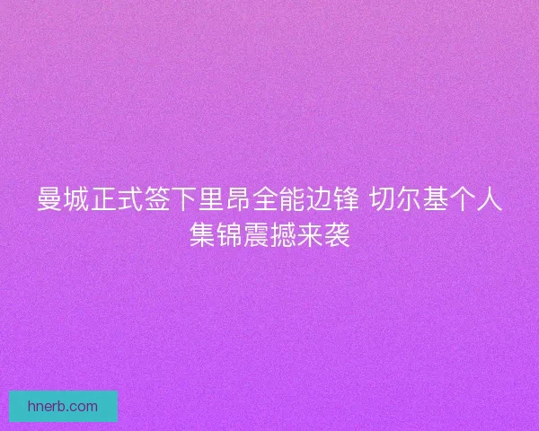 曼城正式签下里昂全能边锋 切尔基个人集锦震撼来袭 曼城正式签下里昂全能边锋 切尔基个人集锦震撼来袭